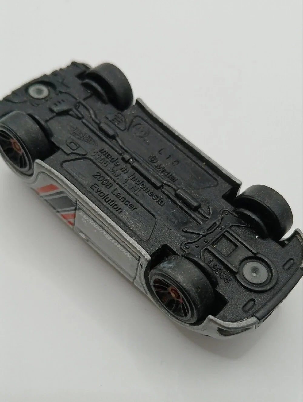 2018 Hot Wheels Silver Mitsubishi Lancer Evolution X Nightburnerz -Loose